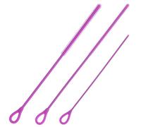 3uds Conjunto Cepillos Limpiar Pajitas Silicona, Cepillo Limpieza Pajitas para Beber Extra Largo Reutilizable con Herramientas Limpieza Múltiples Tamaños 3mm 6mm 9mm para Stanley (Morado)