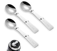 3uds Cuchara Plegable para Thermos Funtainer Tarro de Comida de 16oz, Cuchara Inoxidable Plegable Acero Inoxidable Metal Cuchara para Servir Compatible con Thermos Funtainer