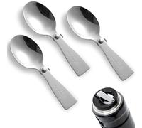 3uds Cuchara Repuesto para Thermos, Cuchara Plegable Cuchara Portátil Acero Inoxidable para Exteriores Viajes Piezas de Repuesto Compatibles con Thermos 10oz Funtainer Tarro Alimentos