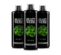 3x 1 litro de BLATTWERK Fertilizante Universal Orgánico Puro, vegano y orgánico NPK fertilizante. Fertilizante natural líquido para el césped, frutas y verduras, plantas de balcón/jardín