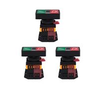 3X AC 220V Luz Amarilla ENCENDIDO APAGADO COMIENZO PARADA Interruptor de Boton Pulsador Momentaneo 1 NO 1 NC