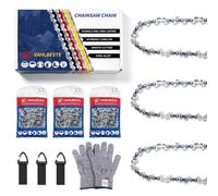 3x Cadenas de Motosierra .325" 1,6 mm 48 Eslabones 40 cm para 3639 000 0048 | Compatible con Stihl MS240, MS241, MS241 CM, MS260, MS261 MS270 MS271 MS280, Husqvarna T435, Oregon 22LPX048E etc, 1x Guantes