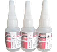 3x Cianocrilato Pegamento Gel Adhesivo Instantáneo 20g - Súper Cola Fuerte Universal - Secado Rápido para Plástico, Metal, Goma, Madera y Cerámica - Fórmula Gel Antigoteo (Pack 3 Unidades)
