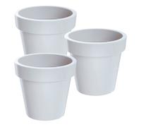 3x maceta de plastico lofly en color blanco 15,8 (largo) x 15,8 (ancho) x 14,4 (alto) cm
