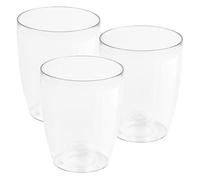 3x macetero orquídea de plastico coubi orchid en color blanco transparente 13,2 (largo) x 13,2 (ancho) x 16 (altura) cm