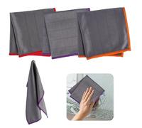 3x Paños de Microfibra de Carbono Para Cristales, 30 X 30 Cm 400 Bayetas Microfibra Carbono, Extremadamente Absorbente, Suave, Sin Pelusa, Para Cristales, Cocina, Baño, Coche y Baño Espejo