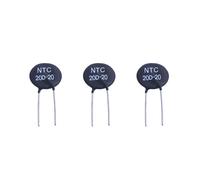 3X Termistor 20D-20 NTC para Limitar la Corriente de Entrada del Lastre de la Fuente de Alimentación CFL, Negro