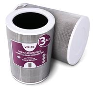 3x Vellto Filtro HEPA H13 Para Purificador De Aire Compatible con Xiaomi Mi Air Purifier 2 2S 2H 3H 2C 3C Pro Negro Gris Carbón Activo Chip RFID Repuesto Sustituible Hogar