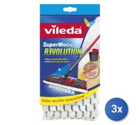 3X Vileda Supermocio Revolution Recambio Blanco