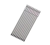 4/10Pcs 150mm Magnetic Slotted & Phillips Screwdriver Bit Set, S2 Alloy Steel, 1/4" Hex Shank, Precision Power Tool Kit(10pcs 150mmxsl5)