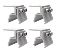 4 abrazaderas de pliegue para panel solar, abrazadera de aluminio para montaje fotovoltaico, fijación solar para techo plegable y techo de chapa