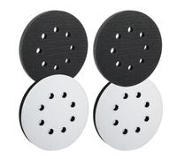 4 almohadillas de interfaz de 125 mm con 8 agujeros de espuma flexible para lijadoras redondas, almohadillas de pulido de 125 mm, almohadilla de interfaz de esponja, para discos de lijado y platos de