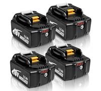 4 baterías de repuesto de ion de litio de 18 V 5500 mAh para batería Makita | Compatible con BL1860B BL1860 BL1850B BL1850 BL1840B BL1840 BL1830B BL1815 BL1835 BL1845 194205-3 LXT-400 con indicador de