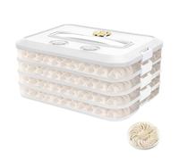 4 Capas Contenedor De AlbóNdigas, 30,5*23*15Cm Recipiente De Almacenamiento Carne Caja De Almacenamiento Para FrigoríFico Con Tapa Caja Para Congelar AlbóNdiga Contenedor De Alimentos Transparente