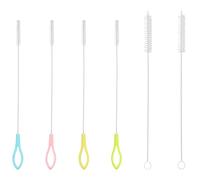 4 cepillos Multicolores para Botellas, Cepillo Limpieza de Tubos, Limpia pajitas, cepillos de Limpieza, Coloridas, con 2 cepillos Pajita, para pajitas, Botellas, Tubos (Azul, Verde, Rosa, Amarillo)