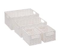 4 cestas de almacenaje Basketry Blancas 5 five simply smart