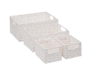 4 cestas de almacenaje Basketry Blancas 5 five simply smart