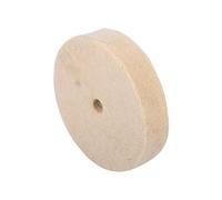 4 discos rueda de pulido, fieltro de lana, rueda de pulir, disco de fieltro, rueda de pulido, disco de torreta, pulido, redondo, de fieltro suave, beige, 100 x 25 mm