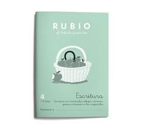 4 Escritura RUBIO | Ejercicios de escritura en minúsculas, minúsculas, númerose iniciación a las mayúsculas | +6 años