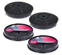 4 filtros de carbón activado, diámetro 172 mm, para campana extractora – filtros de repuesto
