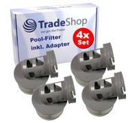 4 filtros Trade-Shop Whirlpool/cartucho de filtro con soporte compatible con MSpa Premium, Silver Cloud, Soho, Starry, Exotic, Tekapo