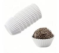 (4#) Forminha de Brigadeiro No. 4, vasos de papel blancos de 1 pulgada, paquete de 1000