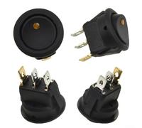 4 interruptores basculantes de 12 V con indicador LED y terminal conectado a tierra para proyectos de cableado de interruptor de palanca