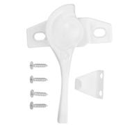 4 Juegos Cerradura de Ventana Corrediza 828 Tipo Luna | Blanco, para Ventanas de Acero Plástico Antiguas, Separación de 17mm y 44-50mm