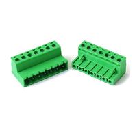 4 juegos de bloques terminales enchufables 2EDGRK con paso 5,08 mm, sin soldadura, cableado hueco doble cara, 24-12 AWG (0,3-2, mm²) Regleta de conexión(7P Set)