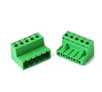 4 juegos de bloques terminales enchufables 2EDGRK con paso 5,08 mm, sin soldadura, cableado hueco doble cara, 24-12 AWG (0,3-2, mm²) Regleta de conexión(5P Set)