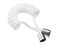 4 juegos de manguera de ducha Flexible Universal con extensión de resorte, conector de tubo de rociador manual for baño, inodoro, bidé para Duchas de Mano(White 2M)