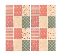 4 juegos de papel de navideño, papel de de material kraft para bricolaje, papel de decorativo con patrones clásicos para regalos navideños, tamaño grande de 27,6 x 19,7