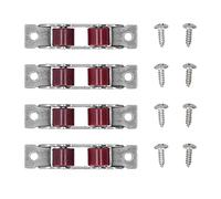 4 Juegos de Rodillos para Ventanas Correderas, Kit Repuesto Doble Rueda Tándem, Tornillos Incluidos, Rodamiento Suave Ventanas Deslizantes, Alta Durabilidad Fácil Instalación