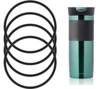 4 juntas de repuesto negras para taza de viaje Contigo Snapseal Byron de 16 onzas y 20 onzas, sello de tapa de silicona a prueba de fugas para vaso de viaje de café Contigo, cristalería y vasos