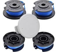 4 líneas de carrete de desbrozadora, 1 cubierta de carrete compatible con Ryobi One+ AC14RL3A RAC124 OLT1832 RLT183215 RLT2925 RLT1825M13, repuesto para cable de bobina de recortadora inalámbrica