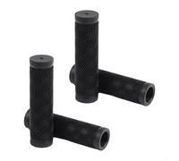 4 mangos de goma para manillar de color negro, 132 x 22 mm, antideslizantes, resistentes a la intemperie, para carretillas, carritos de mano, jardín, obras (120 x 22)