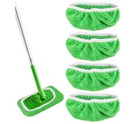 4 Paños Reutilizables para Mopa Swiffer Sweeper, Verde. Funda de Repuesto Reutilizable Multicolor