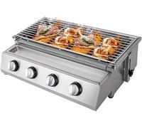 4. Parrilla de gas Brenner, parrilla de mesa para barbacoa, parrilla portátil para camping, asador de acero inoxidable para uso profesional, asador de gas, cocina de gas para exteriores, parrilla de g