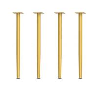4 patas cónicas de metal para mesa con funda de piel de 9.84 pulgadas, patas de sofá y mesa de café, elegantes patas de armario de ángulo biselado para mesitas de noche y muebles