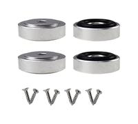 4 patas de aluminio resistentes con punta de goma para cortar que no se muevan en encimeras, pies antideslizantes, funda de goma que absorbe los golpes