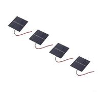 4 piezas 0,65 vatios 1,5 voltios pequeño panel solar 60x80mm módulo con cable para el hogar jardín luz energía