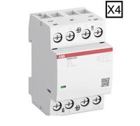 4 PIEZAS ABB ESB40-40N-06 Contactor silencioso 40A 4 polos 4NO AC-1/AC-7a 415...