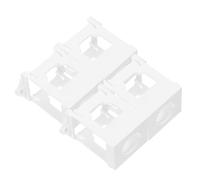 4 Piezas Adaptador de Riel Botón Pulsador 22mm Blanco para Paneles | Interruptor Trifasico, Plástico, Montaje Estable, Armarios de Control, Electricistas y Montadores