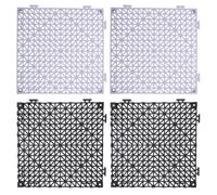 4 Piezas Alfombrilla Antideslizante Modular de PVC Negro Drenaje | Baldosas Entrelazadas, Superficie Suave y Base Texturizada, Fácil de Lavar y Reutilizar, para Zonas Húmedas