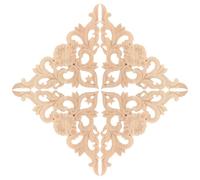 4 Piezas Aplique Decorativo de Madera Tallado Rosa Barroca