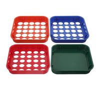 4 Piezas Bandeja Clasificadora de Monedas Codificada por Colores | Organizador Plano para Contar Cambio, Uso en Cajón y Eventos Escolares, Manejo Rápido