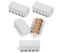 4 Piezas Bloque de Terminales Rápido 80a de Latón | Conector de Conexión Rápida con Cubierta, Doble Línea de Tornillos, para Armarios y Proyectos Eléctricos