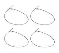 4 Piezas Brochetas de Acero Inoxidable Reutilizables, Plata | Resistentes al Calor, Mango Aro, para Verduras y Mariscos, Picnics al Aire Libre y Parrilla