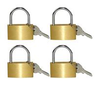 4 Piezas Candado con Llave de Latón 30mm Candado Pequeño con Llaves Candado Maleta Viaje Candados para Equipaje para Bolsas de Viaje,Gabinetes,Almacenes,Taquillas