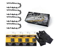4 piezas de cadenas de motosierra para espada de 38 cm 0,325"LP 1,3 mm 64 TG, cadenas de motosierra Incluyen guantes de protección y bolsa de almacenamiento, Compatibles con Husqvarna 581643164
